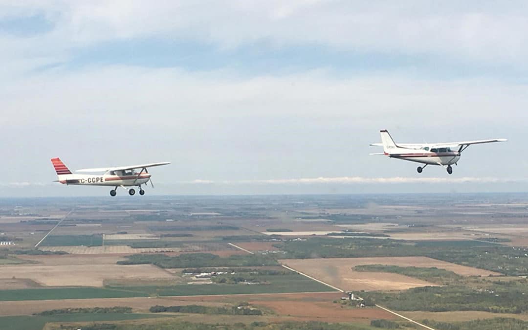 Aviation students fly over soccer pitch as Pilots kick off season