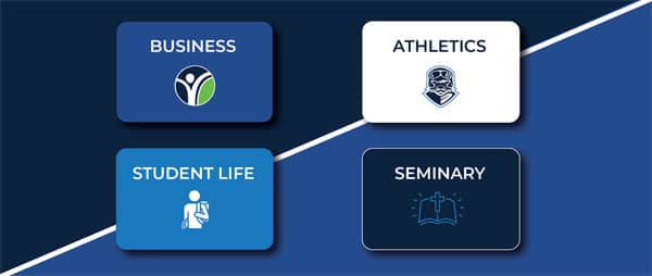 Four Areas to Give - Business, Athletics, Student Life and Seminary